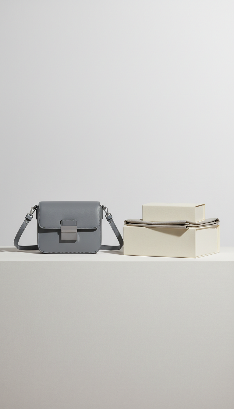 Mini Crossbody Bag Brushed Metal Hardware